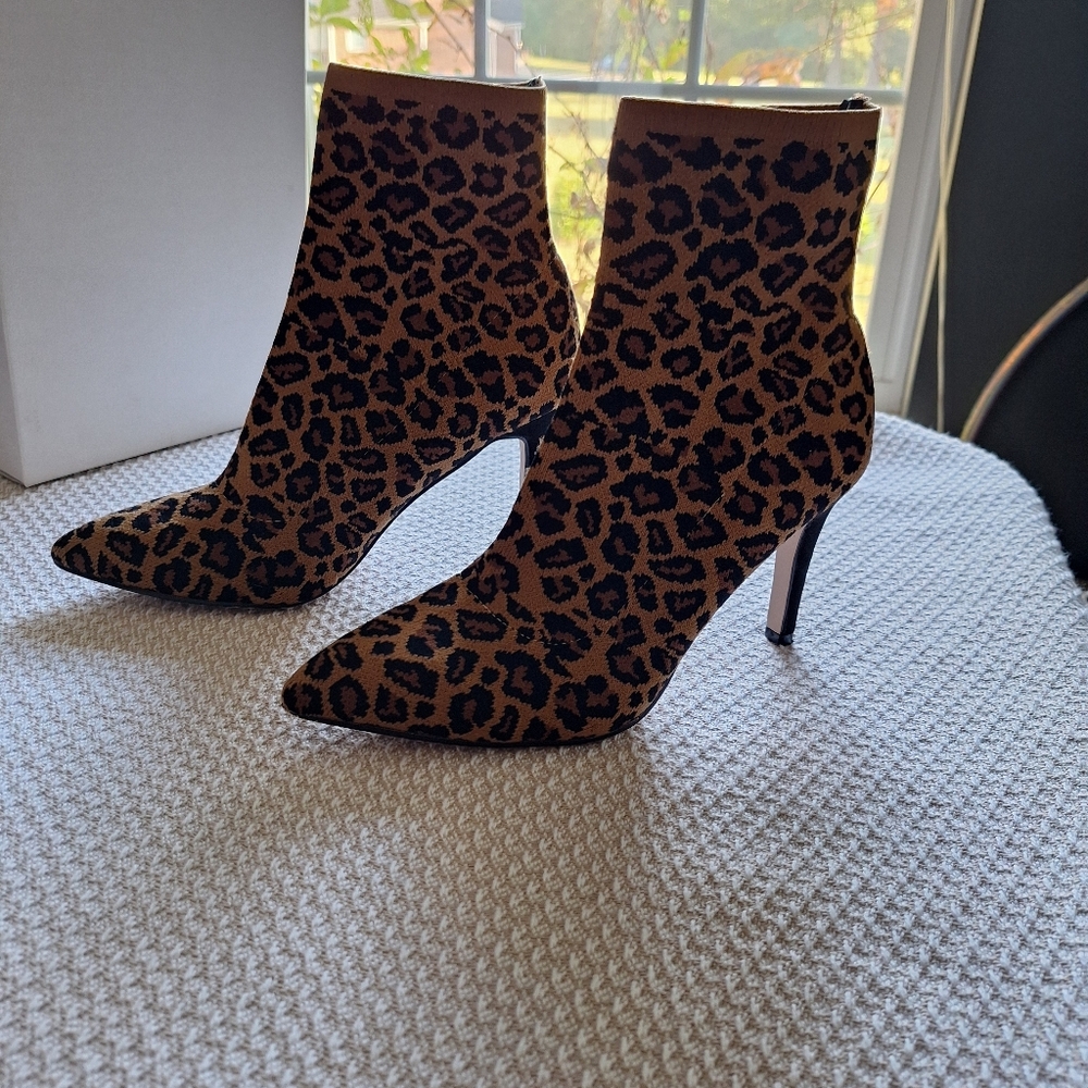 Leopard Print Ankle Boots - Picture 3 of 12